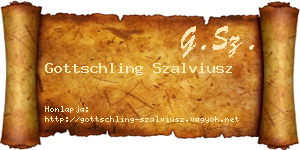 Gottschling Szalviusz névjegykártya